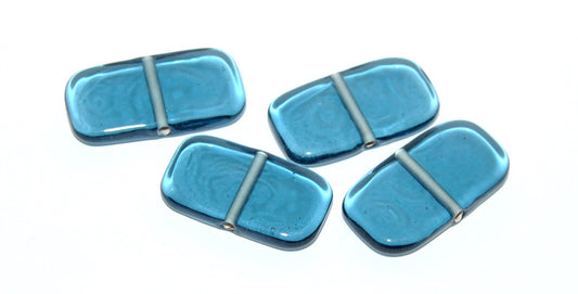 Rectangle Bow Lampwork Glass Handmade Beads, (B), Glass, Czech Republic