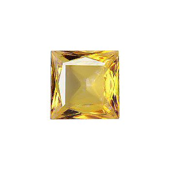 Square Faceted Pointed Back (Doublets) Crystal Glass Stone, Yellow 4 Mexico Opals (Mex-17), Czech Republic