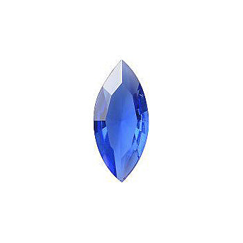 Navette Faceted Pointed Back (Doublets) Crystal Glass Stone, Blue 3 Transparent (30040), Czech Republic