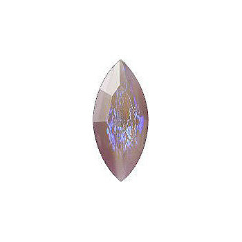Navette Faceted Pointed Back (Doublets) Crystal Glass Stone, Violet 12 Mexico Opals (16215), Czech Republic