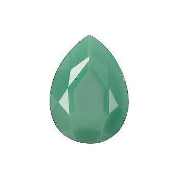 Pear Faceted Pointed Back (Doublets) Crystal Glass Stone, Turquoise 2 Pearl Colours (05404), Czech Republic