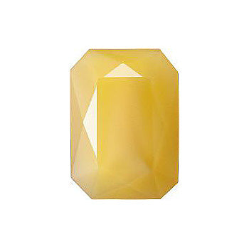 Octagon Faceted Pointed Back (Doublets) Crystal Glass Stone, Yellow 8 Pearl Colours (08400), Czech Republic