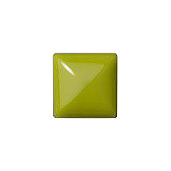 Square Cabochons Flat Back Crystal Glass Stone, Light Green 8 Opaque (54021), Czech Republic