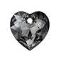 SWAROVSKI CRYSTALS pendant Heart Cut 6432 crystal stone with hole Crystal Silvernight Glass Austria