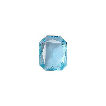 Octagon Faceted Pointed Back (Doublets) Crystal Glass Stone, Aqua Blue 4 Transparent (60000), Czech Republic