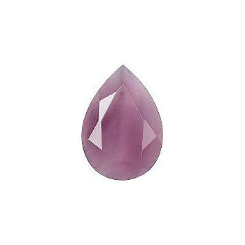 Pear Faceted Pointed Back (Doublets) Crystal Glass Stone, Violet 15 Milky Colours (04030-20040-K), Czech Republic