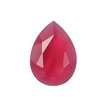 Pear Faceted Pointed Back (Doublets) Crystal Glass Stone, Pink 20 Milky Colours (04030-70150-K), Czech Republic