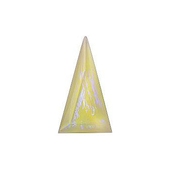 Triangle Faceted Pointed Back (Doublets) Crystal Glass Stone, Yellow 12 Mexico Opals (16015), Czech Republic