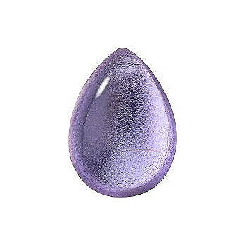 Pear Cabochons Flat Back Crystal Glass Stone, Violet 19 With Silver (20219), Czech Republic