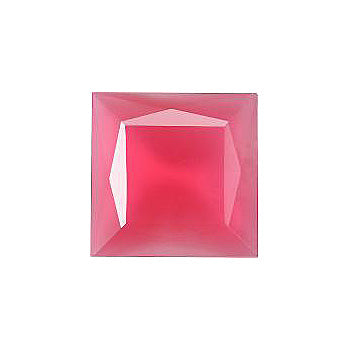 Square Faceted Pointed Back (Doublets) Crystal Glass Stone, Red 5 Milky Colours (04030-70140-K), Czech Republic