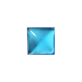 Square Cabochons Flat Back Crystal Glass Stone, Blue 10 With Silver (60039), Czech Republic