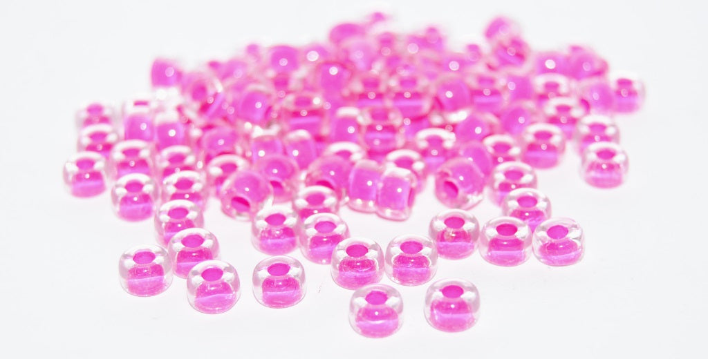 Round Pony Bagel Pressed Glass Beads With Big Hole, 44877 (44877), Glass, Czech Republic