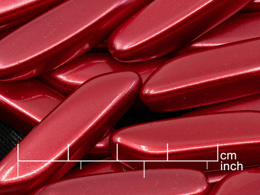 OUTLET 250g Pressed Czech Glass Beads, 11 x 40 mm, White 21009 (111-30527-11x40-02010-21009)