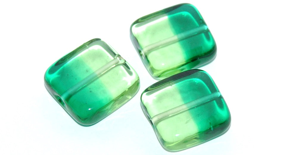 Czech Glass Hand Made Square Lampwork Beads, (G), Glass, Czech Republic