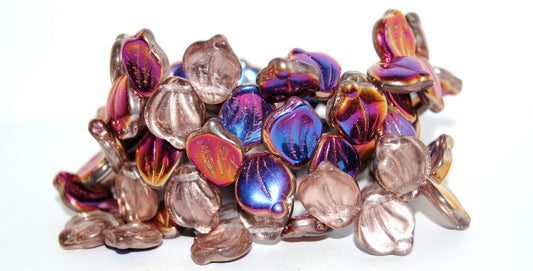 Leaf Petal Pressed Glass Beads, Crystal 29500 (30 29500), Glass, Czech Republic