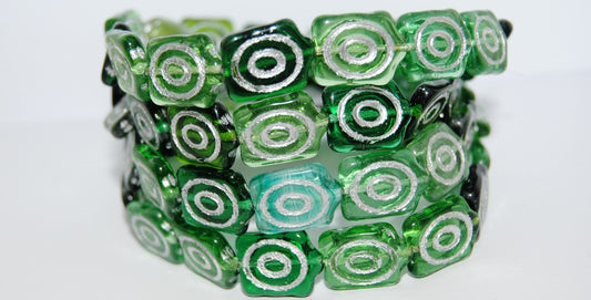 Spiral Turtle Pressed Glass Beads, Mixed Colors 4 54201 (Mix 4 54201), Glass, Czech Republic