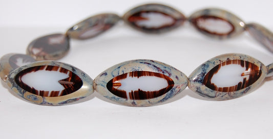 Table Cut Oval Beads, (15010 43400), Glass, Czech Republic