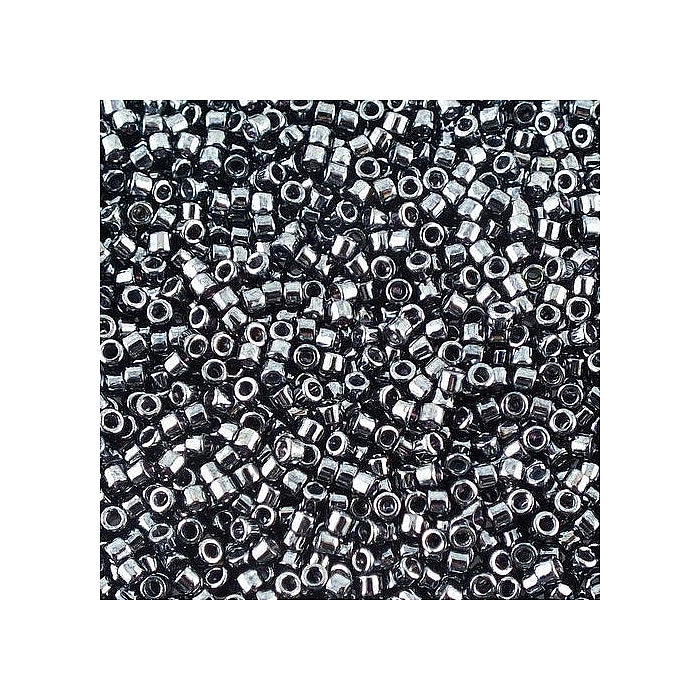 Miyuki Delica Rocailles Seed Beads Gunmetal Glass Japan