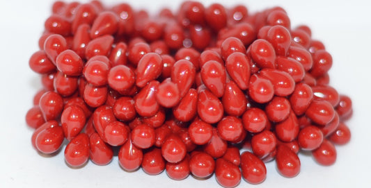 Pear Drop Pressed Glass Beads, 93500 (93500), Glass, Czech Republic