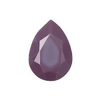 Pear Faceted Pointed Back (Doublets) Crystal Glass Stone, Violet 11 Opaque (24110), Czech Republic