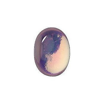 Oval Cabochons Flat Back Crystal Glass Stone, Violet 12 Transparent With Ab (20000-Abb), Czech Republic