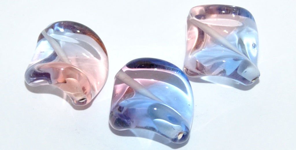 Leaf Lampwork Glass Handmade Beads, (H), Glass, Czech Republic