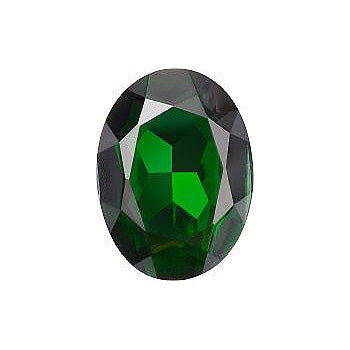 Oval Faceted Pointed Back (Doublets) Crystal Glass Stone, Green 4 Transparent With Chrome (50730-Chr), Czech Republic