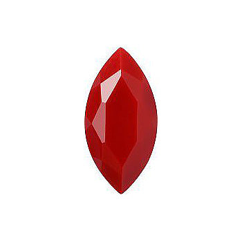 Navette Faceted Pointed Back (Doublets) Crystal Glass Stone, Red 2 Opaque (93202), Czech Republic