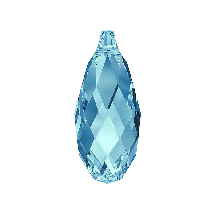 SWAROVSKI CRYSTALS pendant Briolette 6010 Aqua Glass Austria