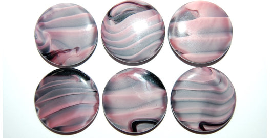 Cabochon Round Flat Back, (), Glass, Czech Republic