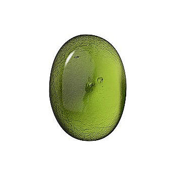 Oval Cabochons Flat Back Crystal Glass Stone, Light Green 8 With Silver (50279), Czech Republic