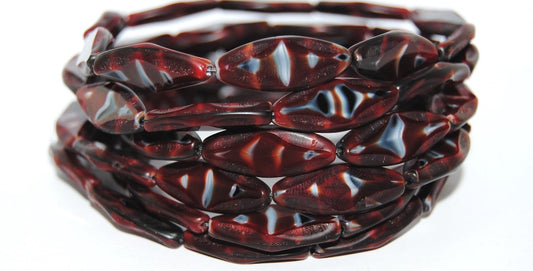 Table Cut Spindle Beads, 26907 Matte (26907 M), Glass, Czech Republic