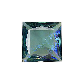 Square Faceted Pointed Back (Doublets) Crystal Glass Stone, Blue 8 Mexico Opals (Mex-30), Czech Republic