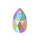 SWAROVSKI CRYSTALS pendant pear-shaped 6106 crystal stone with hole Black Diamond Shimmer Effect Glass Austria