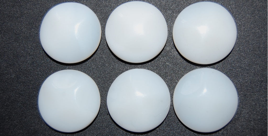 Cabochon Round Flat Back, (), Glass, Czech Republic