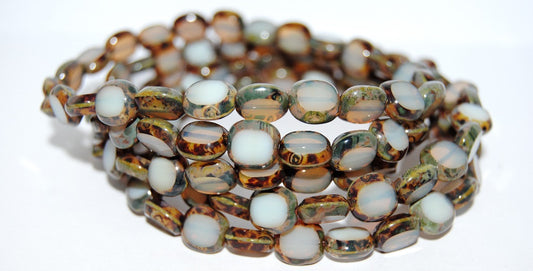 Table Cut Round Candy Beads, (1000 8643Mix), Glass, Czech Republic