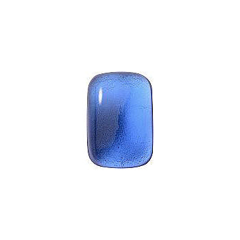 Rounded Octagon Cabochons Flat Back Crystal Glass Stone, Blue 8 With Silver (30049), Czech Republic