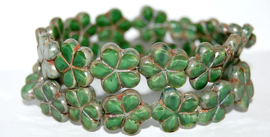 Table Cut Flower Beads, (56027 43400), Glass, Czech Republic