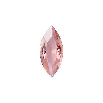 Navette Faceted Pointed Back (Doublets) Crystal Glass Stone, Pink 6 Transparent (70110-L), Czech Republic