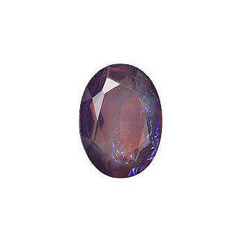 Oval Faceted Pointed Back (Doublets) Crystal Glass Stone, Violet 20 Mexico Opals (16217), Czech Republic