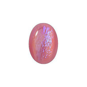 Oval Cabochons Flat Back Crystal Glass Stone, Pink 3 Mexico Opals (167400), Czech Republic