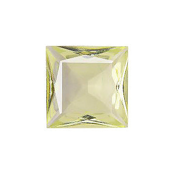 Square Faceted Pointed Back (Doublets) Crystal Glass Stone, Yellow 10 Transparent (80100), Czech Republic