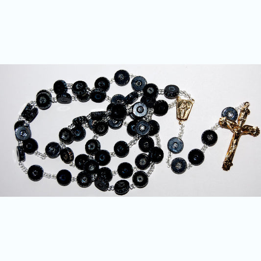 Rosaries With Czech Glass Beads And Methal Cross, 10 mm (R300810-A)