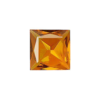 Square Faceted Pointed Back (Doublets) Crystal Glass Stone, Orange 2 Transparent With Ab (10030-Abb), Czech Republic