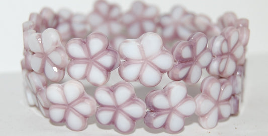 Table Cut Flower Beads, 7224 Matte (7224 M), Glass, Czech Republic