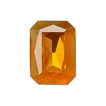 Octagon Faceted Pointed Back (Doublets) Crystal Glass Stone, Orange 2 Transparent With Ab (10040-Abb), Czech Republic