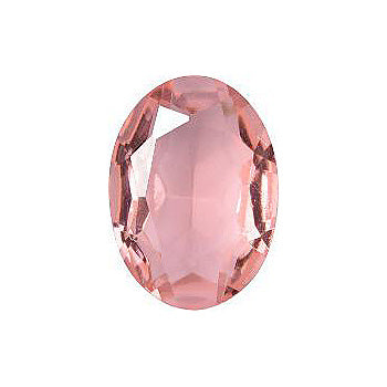 Oval Faceted Pointed Back (Doublets) Crystal Glass Stone, Pink 12 Transparent (70110-L), Czech Republic