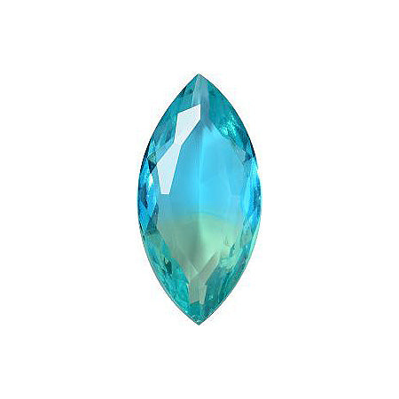 Navette Faceted Pointed Back (Doublets) Crystal Glass Stone, Aqua Blue 4 Multicolours (Bi-11422), Czech Republic