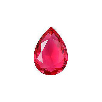 Pear Faceted Pointed Back (Doublets) Crystal Glass Stone, Pink 17 Transparent (70150-K), Czech Republic