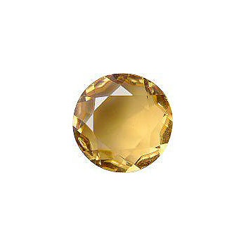 Round Faceted Pointed Back (Doublets) Crystal Glass Stone, Yellow 8 Transparent (10030), Czech Republic